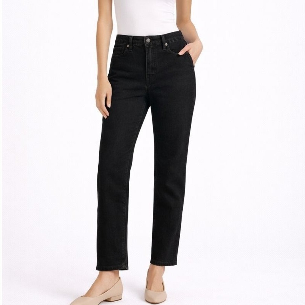 Banana Republic High Rise Straight Black Denim Jeans Womens Size 27 4